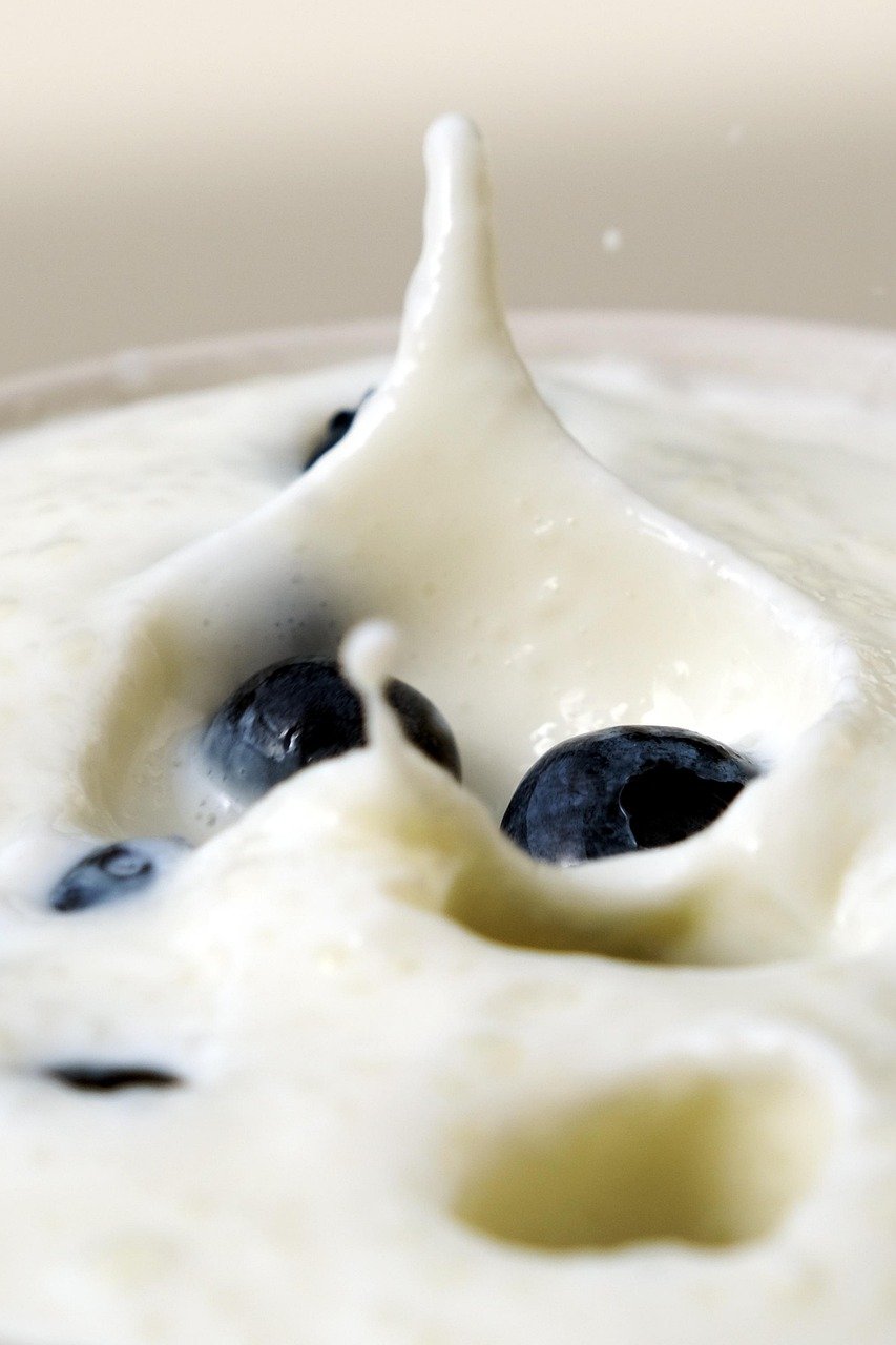 blueberry, yogurt, splash, berry, fruit, kefir, food, meal, breakfast, healthy, diet, closeup, kefir, kefir, kefir, kefir, kefir